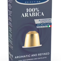 CAFFE BORBONE 100% ARABICA Blend - Aluminum Nespresso®* Machine Compatible Capsules - 10PK - ALUMINUM PODS