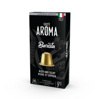 Caffe Aroma Barista Blend - Aluminum Nespresso®* Machine Compatible Capsules - 10PK - ALUMINUM PODS