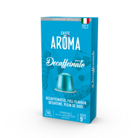 Caffe Aroma Decaf Blend - Aluminum Nespresso®* Machine Compatible Capsules - 10PK - ALUMINUM PODS