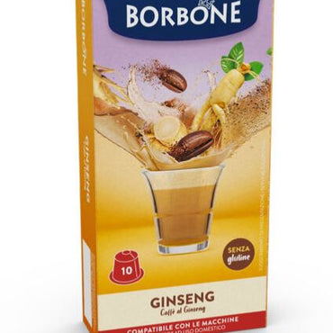 CAFFE BORBONE CAFÉ GINSENG - CAPSULES COMPATIBLES AVEC LA MACHINE NESPRESSO®* - 10PK