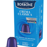CAFFE BORBONE Crema Classica Blend - Aluminum Nespresso®* Machine Compatible Capsules - 30PK - ALUMINUM PODS