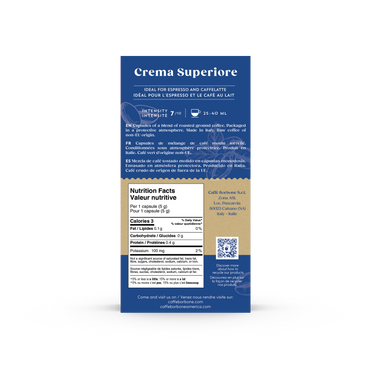 CAFFE BORBONE Crema Superiore Blend - Aluminum Nespresso®* Machine Compatible Capsules - 10PK - ALUMINUM PODS