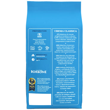 CAFFE BORBONE CREMA CLASSICA - 1KG - GRAINS DE CAFÉ ENTIERS
