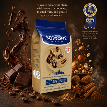 CAFFE BORBONE CREMA SUPERIORE - 1KG - WHOLE COFFEE BEANS