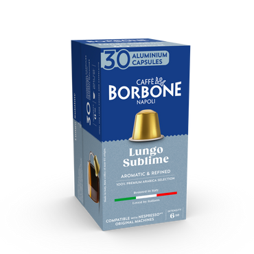 CAFFE BORBONE 100% ARABICA Blend - Aluminum Nespresso®* Machine Compatible Capsules - 30PK - ALUMINUM PODS