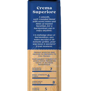 Crema Superiore - GROUND COFFEE – NEW VACUUM PACKAGE 250g