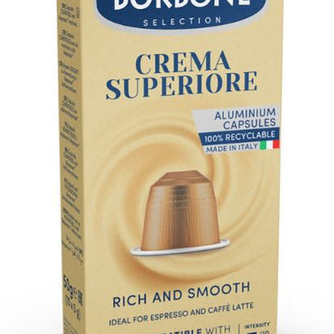 Mélange CAFFE BORBONE Crema Superiore - Capsules en aluminium compatibles avec les machines Nespresso®* - 10PK - ALUMINUM PODS