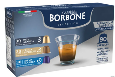 Caffé Borbone Nespresso Compatible Coffee Capsule Pods, Variety Box, 90 PACK