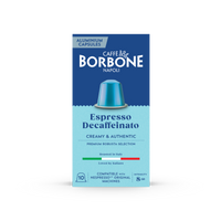CAFFE BORBONE DECAF - Aluminum Nespresso®* Machine Compatible Capsules - 10PK - ALUMINUM PODS