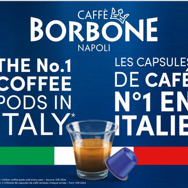 CAFFE BORBONE Crema Classica Blend - Aluminum Nespresso®* Machine Compatible Capsules - 100PK - ALUMINUM PODS