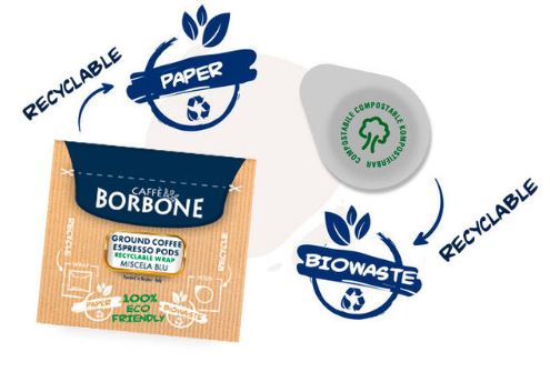Borbone - Décaféiné Mélange DEK Dosettes en papier pour Espresso