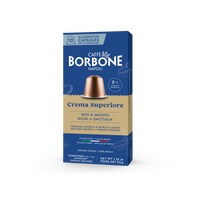 CAFFE BORBONE Crema Superiore Blend - Aluminum Nespresso®* Machine Compatible Capsules - 10PK - ALUMINUM PODS