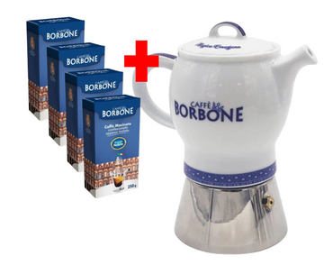 BLUE Caffe Borbone Moka Karina Bundle w/ 1000g of ground coffee