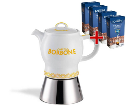 PROMO: YELLOW Caffe Borbone Moka Karina Bundle w/ 1000g of ground coffee