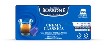 CAFFE BORBONE Crema Classica Blend - Aluminum Nespresso®* Machine Compatible Capsules - 100PK - ALUMINUM PODS