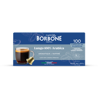 Mélange CAFFE BORBONE 100% ARABICA - Capsules en aluminium compatibles avec la machine Nespresso®* - 100PK - ALUMINUM PODS