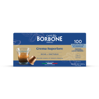 Mélange CAFFE BORBONE Crema Superiore - Capsules en aluminium compatibles avec les machines Nespresso®* - 100PK - ALUMINUM PODS