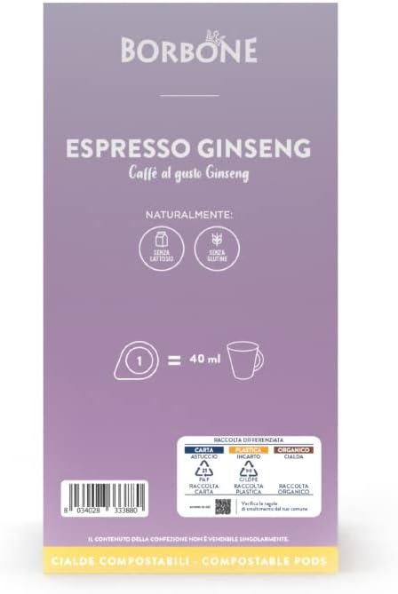 Caffè Borbone Espresso Ginseng - 18 Pods - ESE System