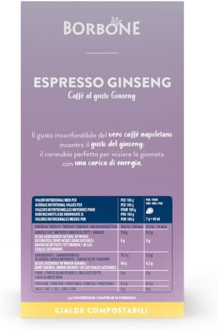 Caffè Borbone Espresso Ginseng - 18 Pods - ESE System