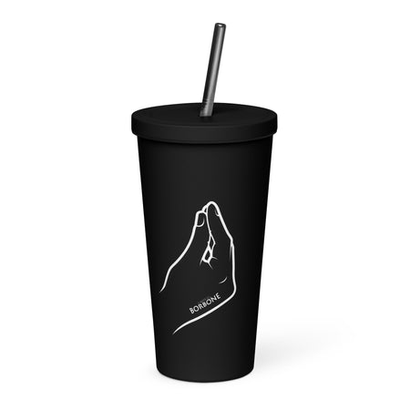 Caffe Borbone Insulated tumbler with a straw