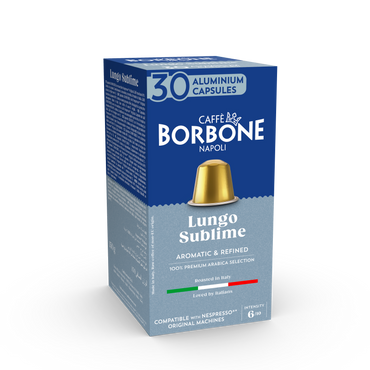 CAFFE BORBONE 100% ARABICA Blend - Aluminum Nespresso®* Machine Compatible Capsules - 30PK - ALUMINUM PODS