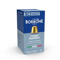 CAFFE BORBONE 100% ARABICA Blend - Aluminum Nespresso®* Machine Compatible Capsules - 30PK - ALUMINUM PODS