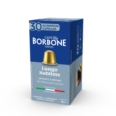 CAFFE BORBONE 100% ARABICA Blend - Aluminum Nespresso®* Machine Compatible Capsules - 30PK - ALUMINUM PODS