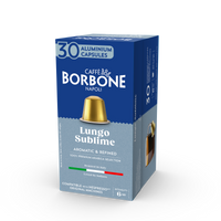 CAFFE BORBONE 100% ARABICA Blend - Aluminum Nespresso®* Machine Compatible Capsules - 30PK - ALUMINUM PODS